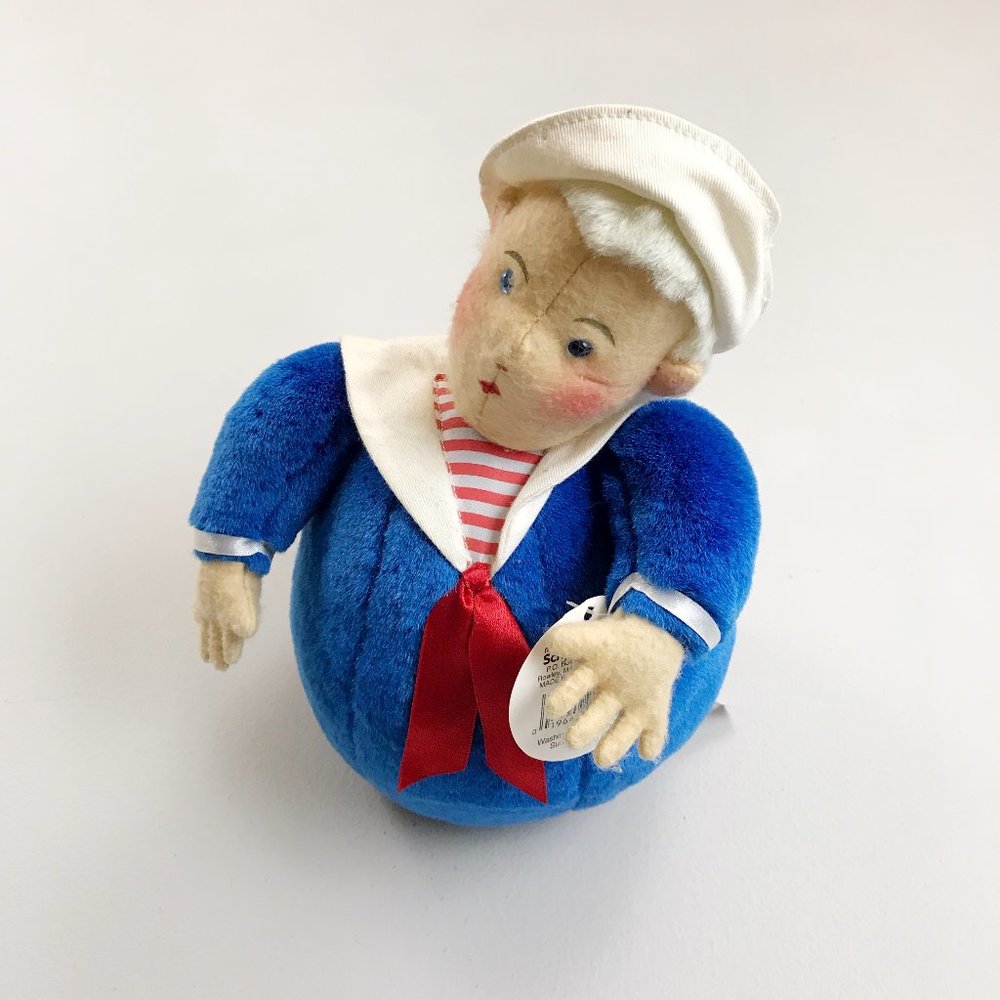 SCHYLLING Roly Poly Sailor Weighted Plush NWT Childs Room Decor Beach Nautical